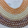 Certified ZZDIY025 Freshwater Pearl 6.0-7.0Mm Round C Loose Pearl Necklace