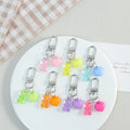 3D Cartoon Rainbow Heart Solar Keychain Acrylic Plastic Keyring Pendant for Women Girls for Car Handbag Organizer Valentine's