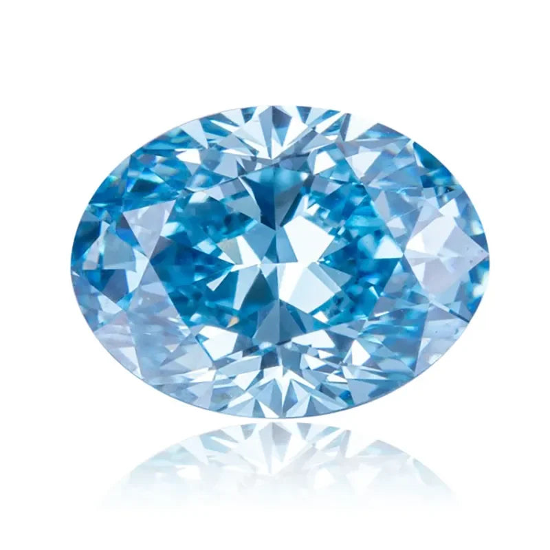 1ct 2ct Oval VS VVS Loose Blue Lab Grown Diamonds CVD