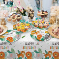 Jungle Disposable Paper Plates Napkins Safari Birthday Party Supplies for Safari Jungle Kid Theme Birthday Decorations