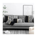 Buti Yarn-dyed Black Gold Striped Velvet Animal Leaves Embroidered Luxury Stitching Soft Square Pillowcases