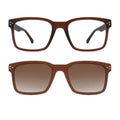 FEROCE ECO Bio TR Material TAC Polarized Luxury Full-Rim Unisex Clip-on Solid Square Frame Sunglasses