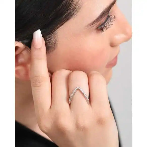 Elegant Women's Zircon Stainless Steel Wedding Ring with 14K Gold Plating Adjustable Inlay Setting Trendy Design