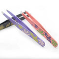 Stainless Steel Lash Tweezers Set for Eyelash Extensions High Precision Slanted Tip Multifunctional Tweezers for Classic Mega