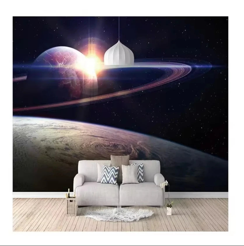 Space Universe Wall Mural Planet Wallpaper Living Room Bedroom Office Decoration Murals Modern Wallpaper