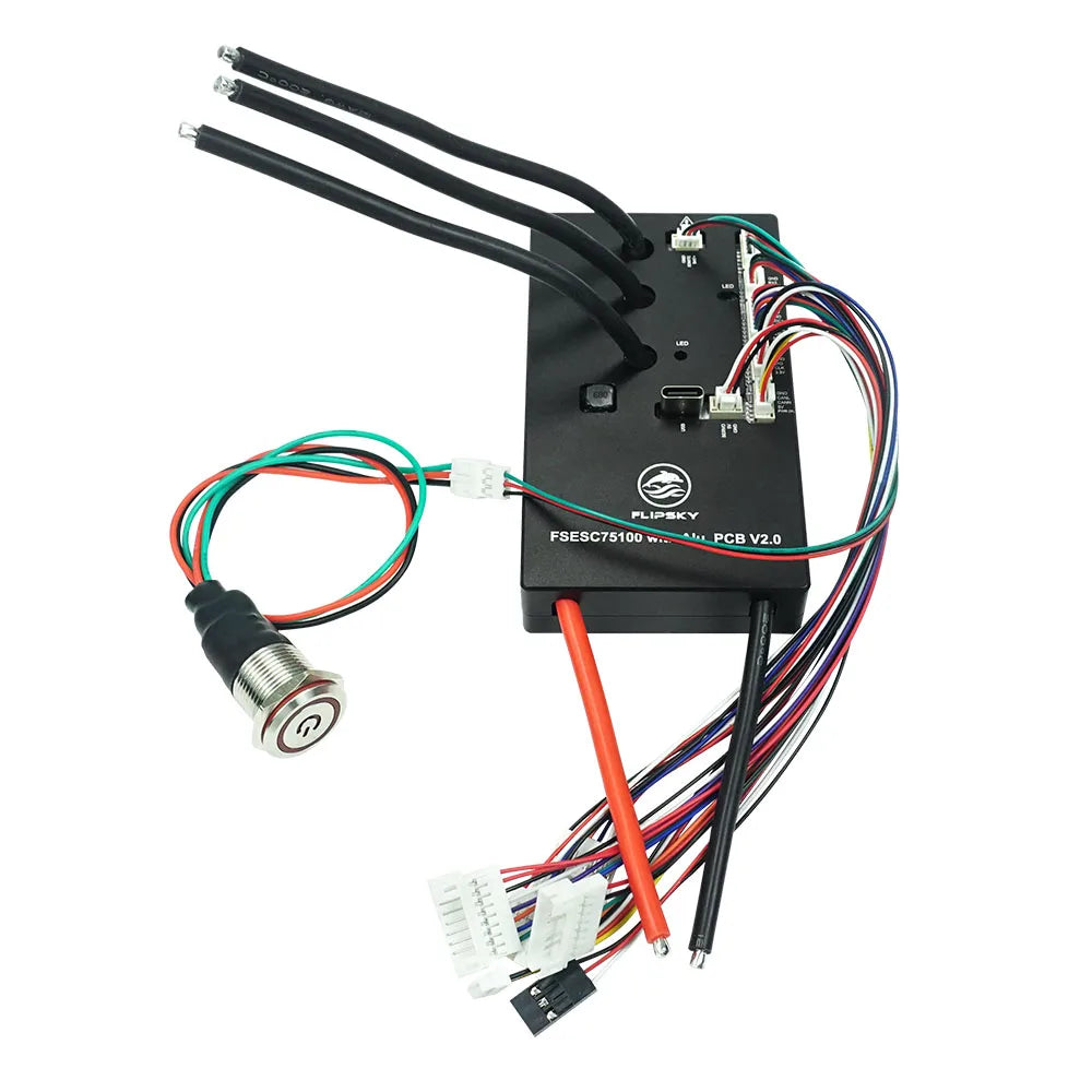 Flipsky FSESC 75100 V2.0 with Power Switch 48V 60V 72V 75V 84V 100A ESC Motor Controller Based on VESC for Ebike Scooter Efoil