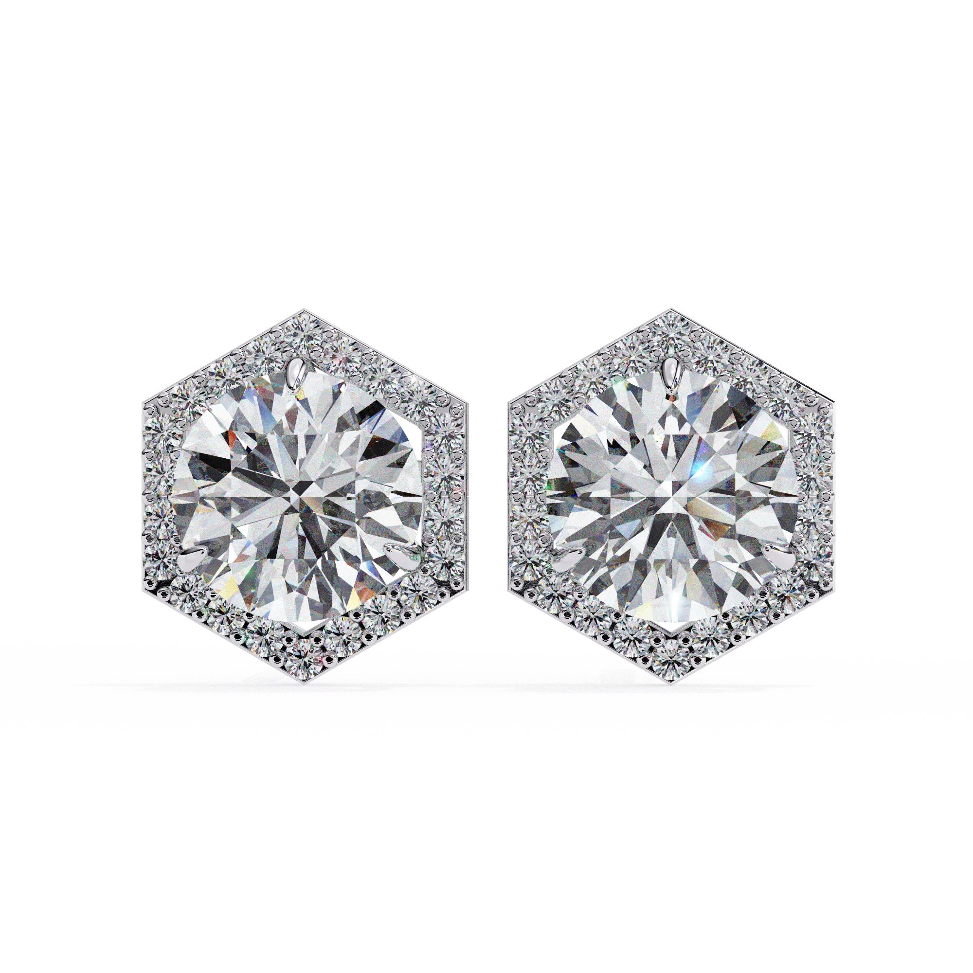 CVD Lab Grown Diamond Earring Wire Brilliant Cut CROWN Shape Alloy Vintage IGI Certified 10K-18K OME Screw Back Competitive
