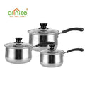 Stainless Steel Milk Pot With Single Handle European Design Noodle Pot Kitchenware Cooking Cookware Sets Cooking