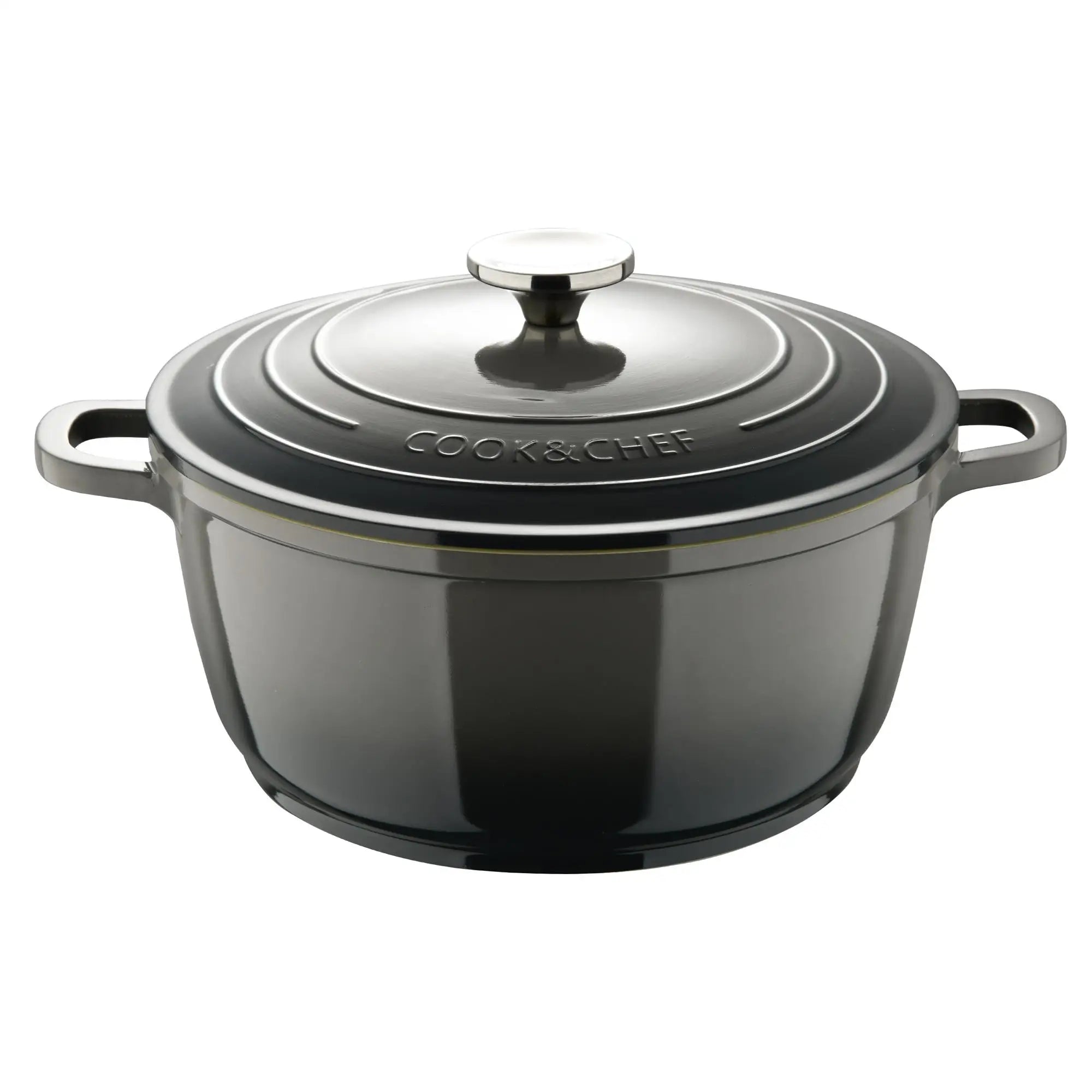 Bergner EXCALIBUR Casserole 20cm and 2.4L with Cast Aluminum Lid Grey