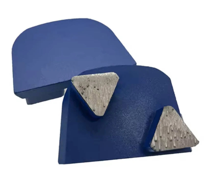 Lavina Compatible Concrete Diamond Shoes 2 Triangle Segments Wet and Dry Concrete Floor Grinding Pad for Stone OEM Support