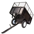 Low MOQ Multi-Purpose Yard Garden Cart Tow Behind Yard Garden Cart With Mesh for Motorcycles & ATV Use