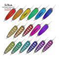 Sea Boons 5.5" Marlin Mahi Fishing Lures UV Fishing Salmon Trolling Spoons Saltwater Hard Bait