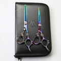 Customized Wholesale Hair Dressing Dragon Shears Rainbow Hair Cutting Scissors Sharp Blade Barber Hair Thinning Shear Reduced