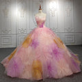 9909 Custom Made Elegant Lace Sequined Prom Evening Dress Flower Off Shoulder for Women