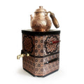 Antique 3L Copper Samovar Tea Boiler Middle Eastern Design Eco-Friendly Nostalgic Gel Fuel for Coffee & Tea Varnished Set