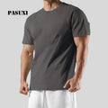 PASUXI Factory Price Men's Cotton T-Shirt Summer - Breathable 100% Cotton Plain O Neck T-Shirts Wholesale Bulk
