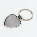 Heart Shaped Plain Keychain with Sticker Epoxy and Black Laser Logo Options Sleek Metal Key Holder for Souvenir Business Gifts
