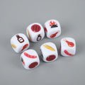 20mm D6 Acrylic Polyhedral Dice Set UV Color Printing Cube for Kids Educational Toys Telling Stories in Random Combinations