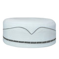 Sahaab Kufi Islmaic Prayer Cap for Men Stylish Islamic Namaz Topi with Decorative Stitching Custom Logo Available Bulk Supplier