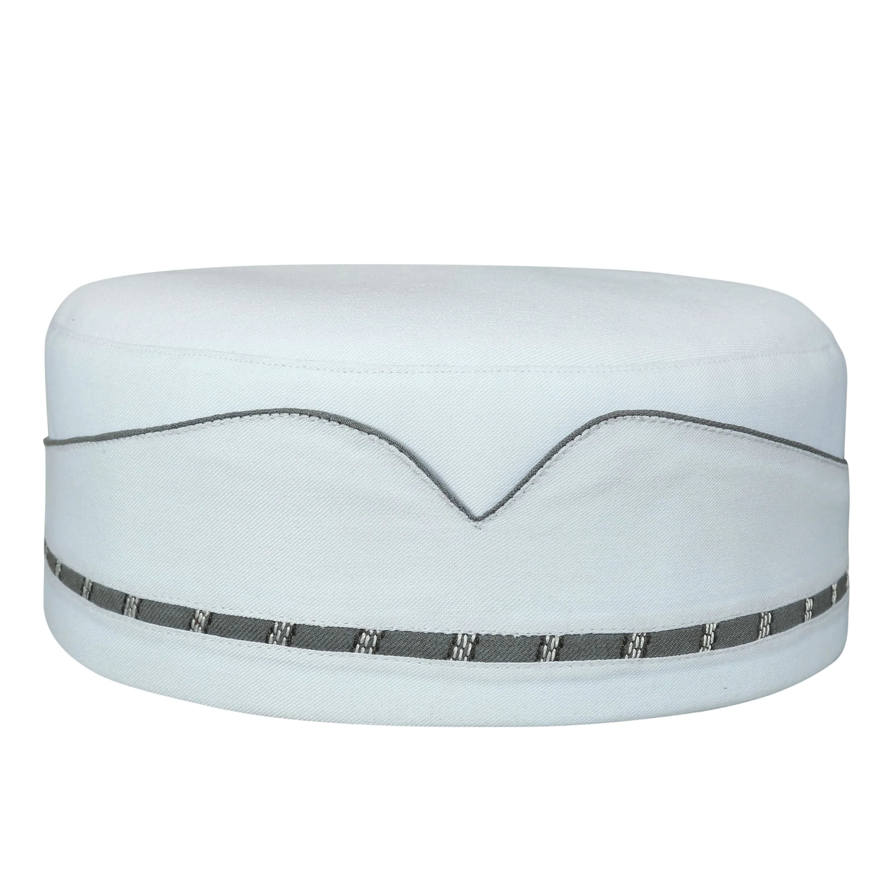 Sahaab Kufi Islmaic Prayer Cap for Men Stylish Islamic Namaz Topi with Decorative Stitching Custom Logo Available Bulk Supplier