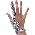 Luxury Retro Rhinestone Finger Fine Bracelets Women Exaggerated Personality Bridal Dancing Party Fashion Jewelry Bracelets