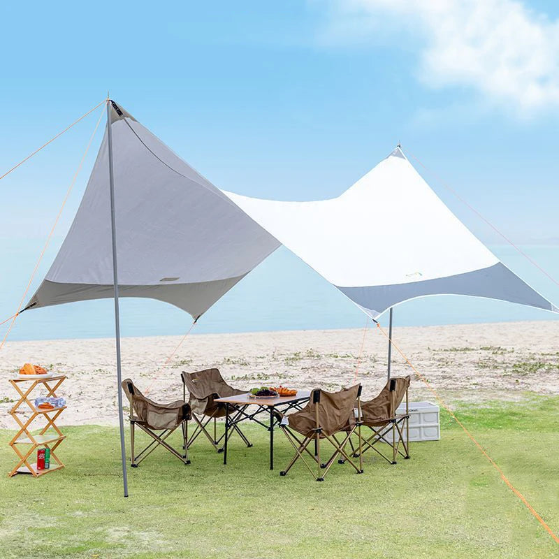 Outdoor Beach Canopy Tent Camping Barbecue Portable Sun Shed Ultra-light Camping Picnic Rainproof Sunscreen Beach Pergola