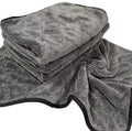 Super Fiber Super Absorbent Double-layer Twisted Small Braid Car Wash Towel Quick Drying Customized Gray Towel