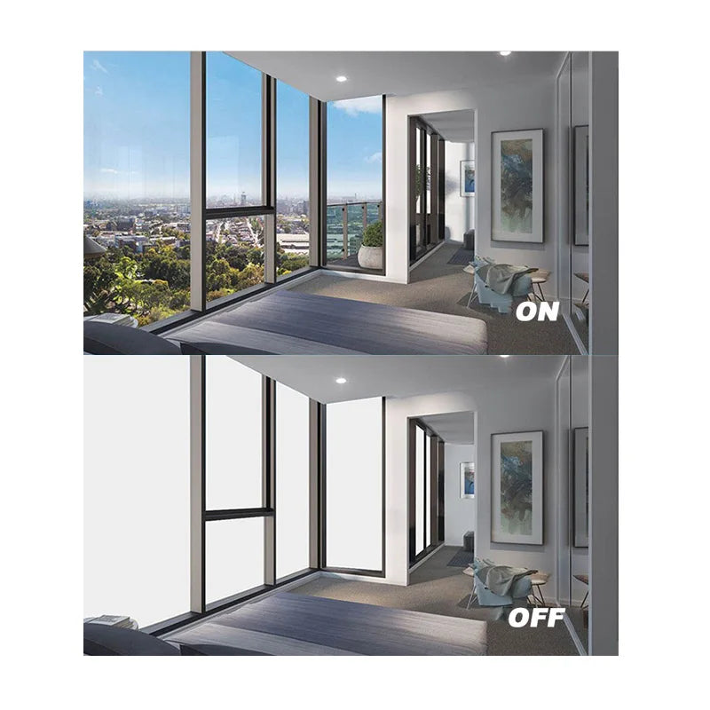 Electronic Remote Control Decorative PDLC Film for Hotel Use Privacy Windows with Heat Insulation and Tempered Glass