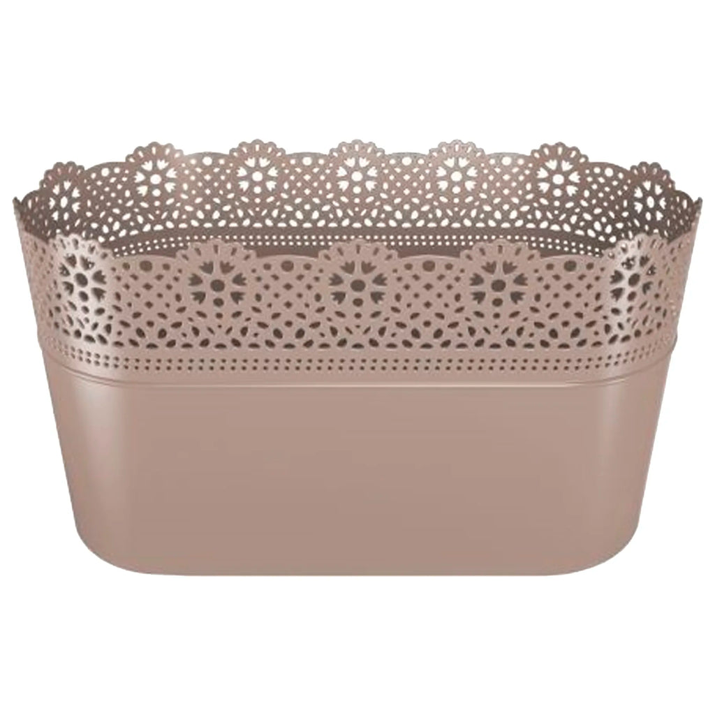 LACE flower pot dimensions (mm) 285x135x155 Mocca color