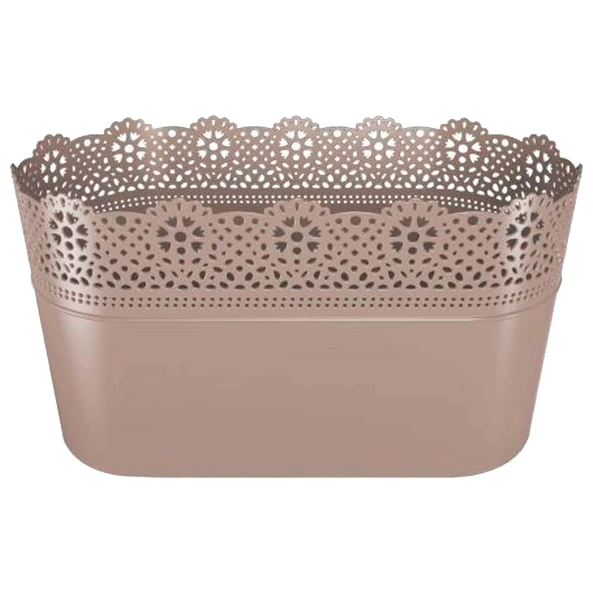 LACE flower pot dimensions (mm) 285x135x155 Mocca color