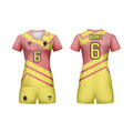 Yite UV-protective Sublimation Printed Custom 100% Polyester Breathable Volleyball Jersey Uniform Set for Women