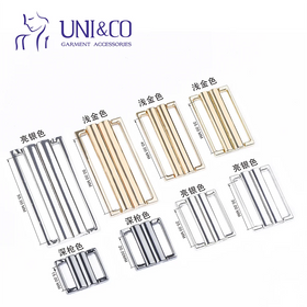 Silver Alloy Bikini Connectors Hardware Metal Buckle Clasp for Bra Front Closure Clasp for Swimwear Accessories