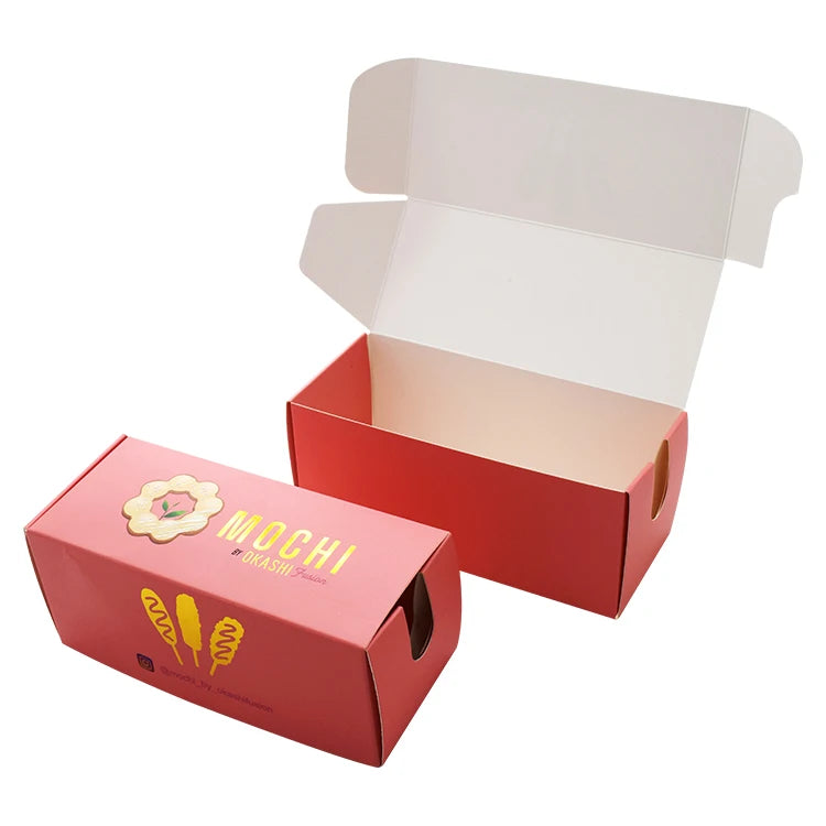 Custom Design Logo Korean Corn Dog Box Single Take Away Food Box Corndog Packaging Hot Dog to Go Box