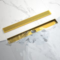 US Stock 24\" Modern Rectangular 304 Stainless Steel Linear Shower Drain with CUPC Approval for Bathroom Floor Drain MegaBDM