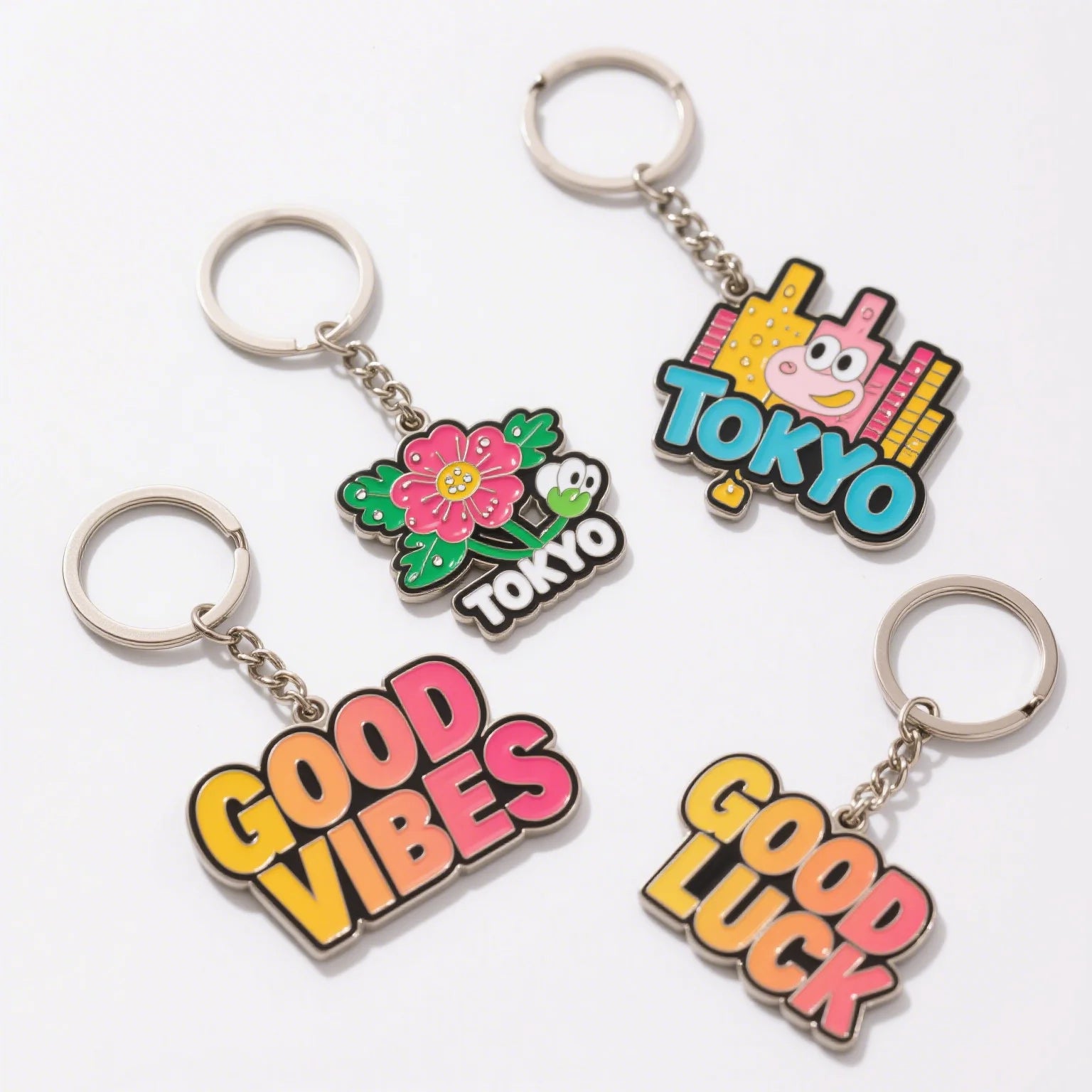 Custom Enamel Leather Lovely Keychain Personalized Engraved Text Back Colored Elements Foot Keychain Holder Promotional Gift