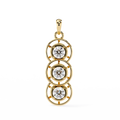Elegant Twisted Snake Design 1.24 Carat Lab Grown VVS Oval Cut Diamond IGI Certified Wedding Pendant 14K Gold Plated Sterling