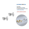 LE113 Vintage 925 Sterling Silver Small Horse Eye Wholesale Designer Fashion Fine Jewelry Gold Plated Screw Back Earring Women