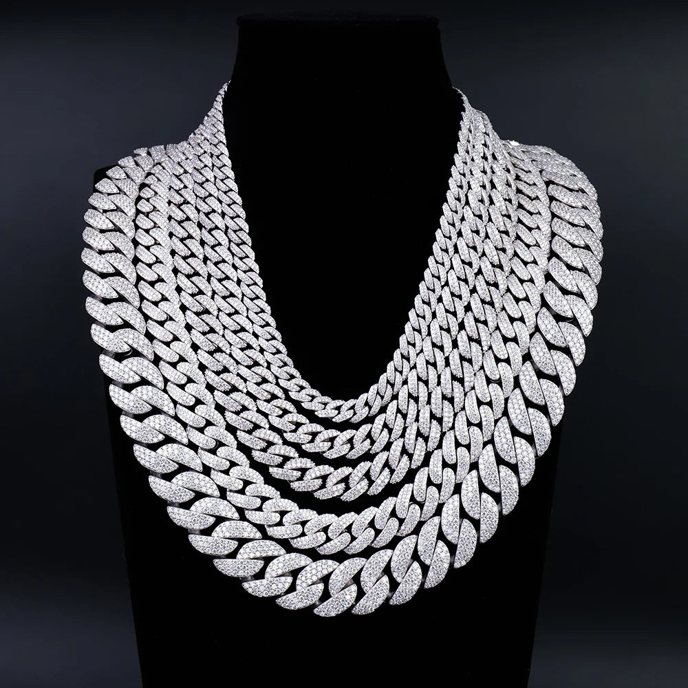 S925 Silver Tennis Chain 2mm-6.5mm 100% Diamond Test Passed GRA VVS Moissanite Necklace Ready to Ship