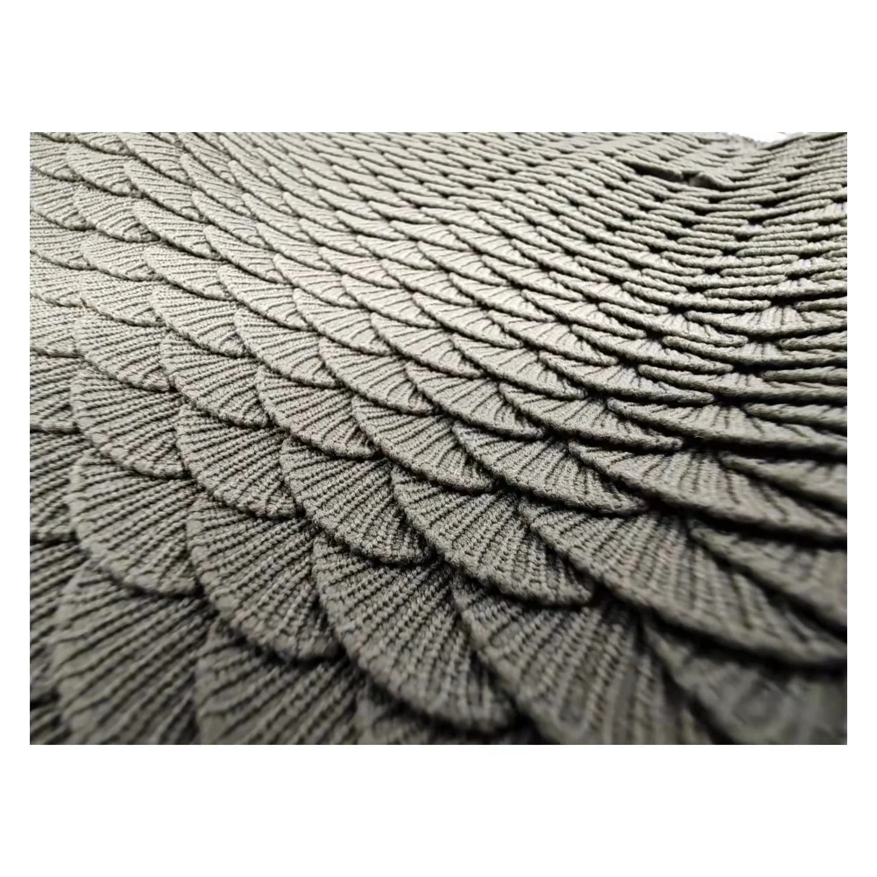 Popular Girls Fish Scale Knitted Polyester Wrinkle Resistant Pointelle Fabric for Shoes