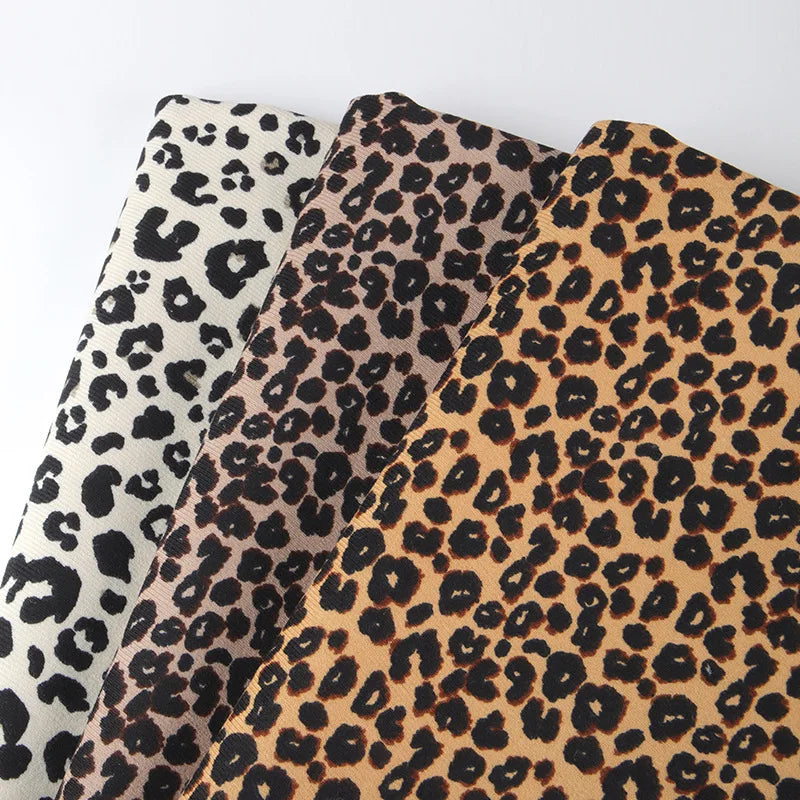 Wholesale 220g Digital Print Leopard Animal Pattern Brushed Twill Woven Fabric Material for Women Fashion Apparel Coat Dress MegaBDM