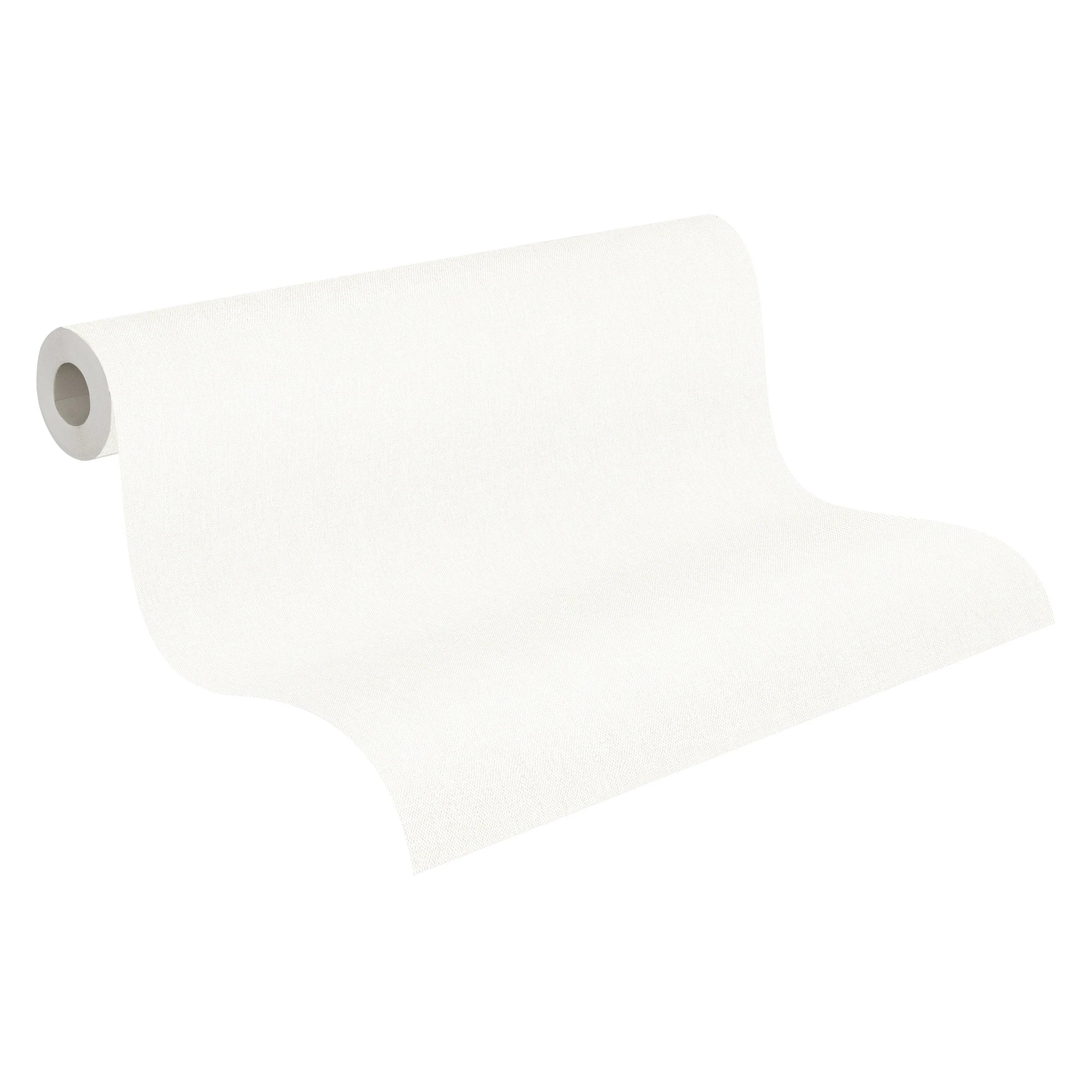 Made in Germany - Luxury Wallpaper rolls Plain Colour White Cream Non Woven Contract Wallpaper Solid Colour - 1005 x 053 m
