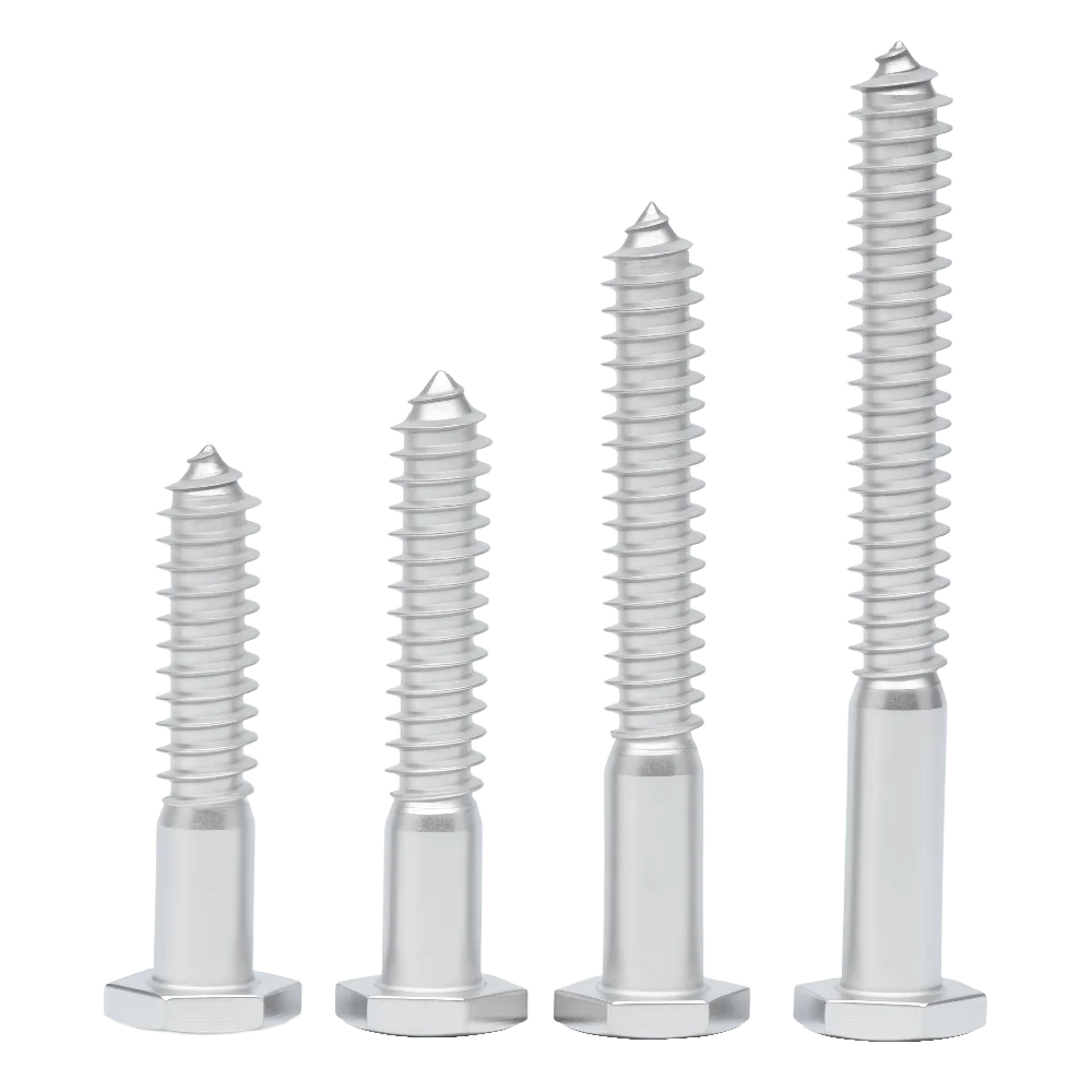 DIN 571 Stainless Steel coach Screws M10x100 Heavy-duty Hex Head for Outdoor Decking