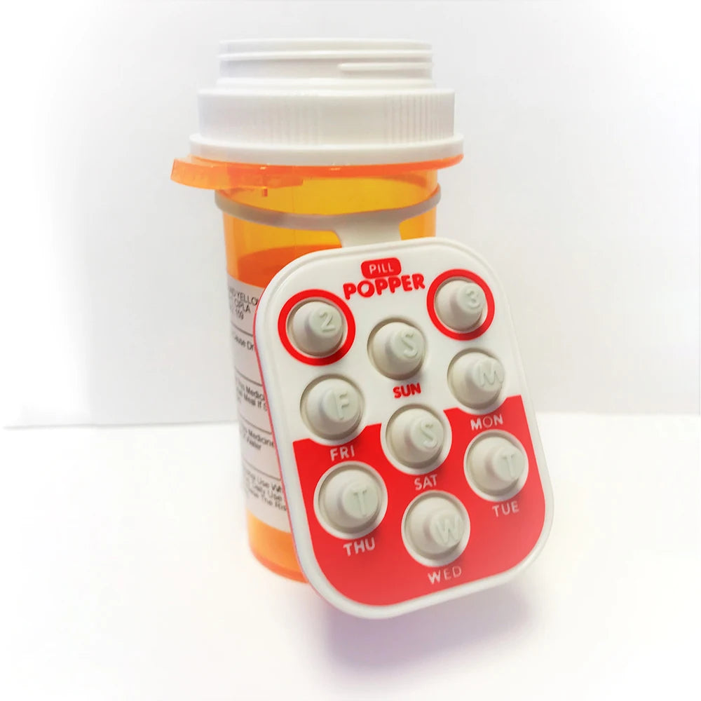 NBBLUESKY Pill Popper Convenient Pill Storage Case