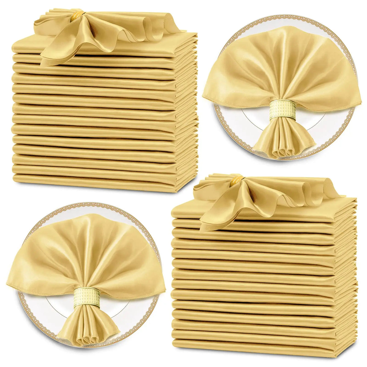 Elegant Modern Disposable Napkin Square Matt Satin Napkins 30x30cm for Restaurant Home &Wedding Banquet Multiple Color MegaBDM