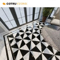 Nero Margiua Marble and Carrara White Marble Mosaic Stone Natural Stone Polished for Indoor Floor Tiles Living Room Stair