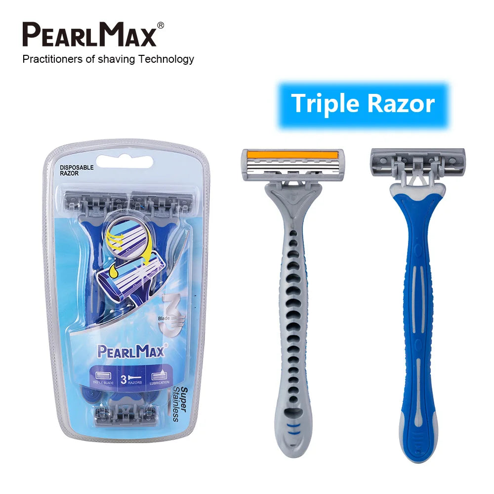 PearlMax Lubricating Strip Maquinilla De Afeitar Desechable Sweden Stainless Steel Shaving Razors Triple Blade Disposable Razor