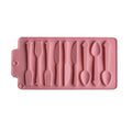 Knife and Fork Shape Silicone Mold Chocolate Cake Mold of Dropper Baking Tool Glue Wax Bottle Candy Mold