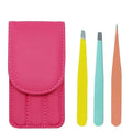Wholesale Private Label Slanted Tip Stainless Steel Eyebrow Tweezers Kit for Hair Removal