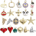 Cute Heart Cross Butterfly Panda Animal Zircon Charms Gold Plated Copper for Unisex Enamel Jewelry Making Bracelet Necklace