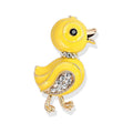 Cute Cartoon Brooch Party Crystal Alloy Fashion Women Jewelry Rhinestone Animal Little Yellow Duck Enamel Brooch